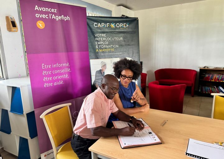 Signature convention Carif oref Mayotte et AGEFIPH