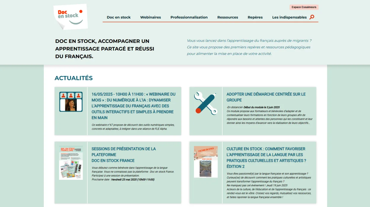 plateforme Doc en stock