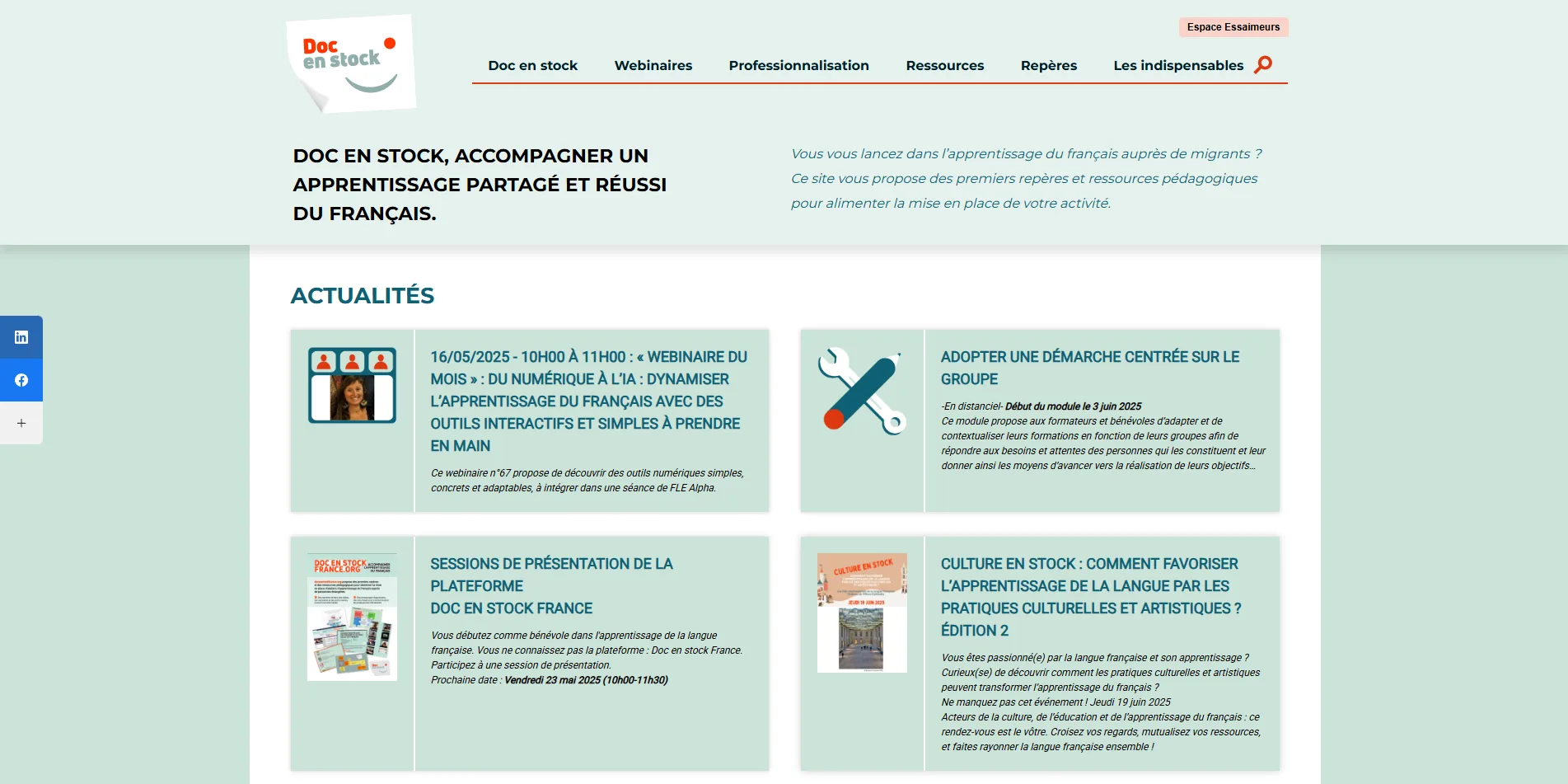 plateforme Doc en stock